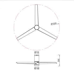 Ventilador de techo LED Up Down CCT Dim (45W)