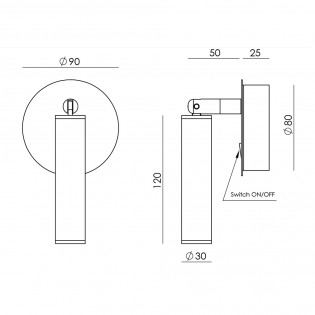 Aplique de pared LED Coco (3W)