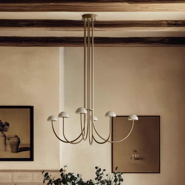 Lámpara de araña LED Dussa Oro (6x9W)