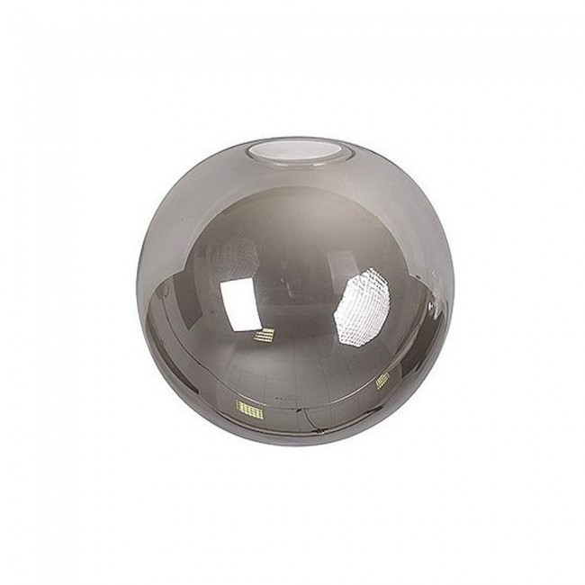 Tulipa cristal esférica grafito 14cm.