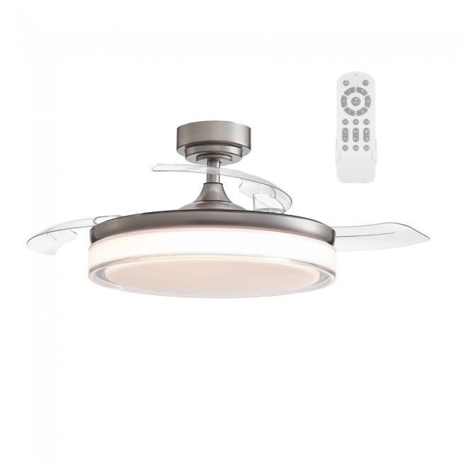 Ventilador LED con aspas plegables Oroel Níquel CCT (45W)