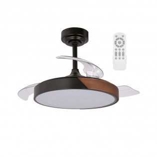 Ventilador LED aspas plegables Terno Mini Negro CCT Dim (46W)