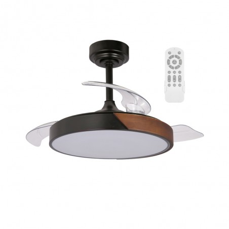 Ventilador LED aspas plegables Terno Mini Negro CCT Dim (46W)
