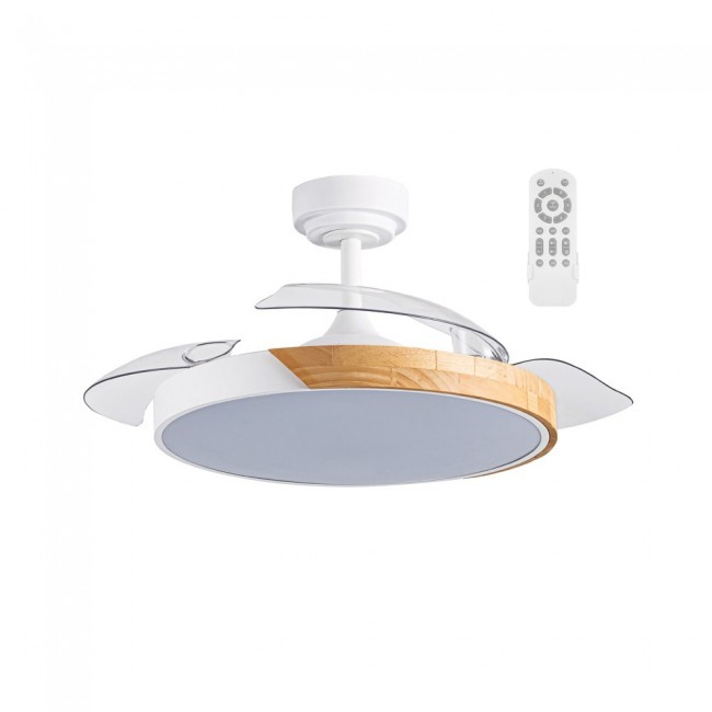 Ventilador LED aspas plegables Terno Blanco CCT Dim (72W)