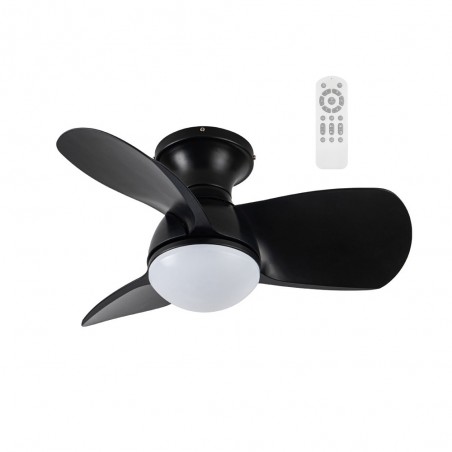 Ventilador de techo LED Mancado Negro CCT Dim (20W)