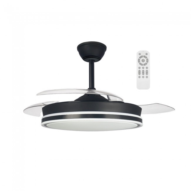 Ventilador LED aspas plegables Surpino Negro CCT Dim (45W)