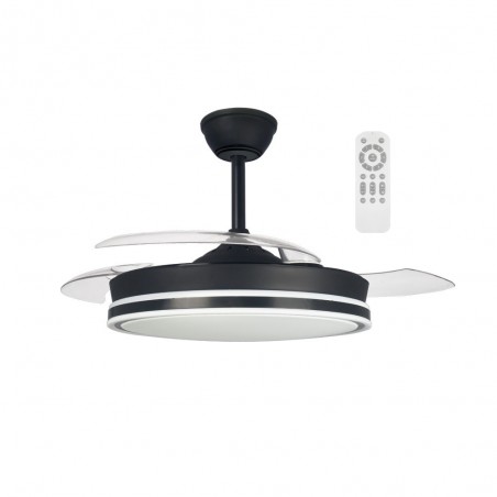 Ventilador LED aspas plegables Surpino Negro CCT Dim (45W)