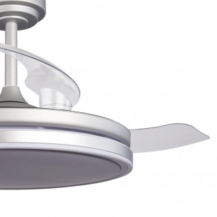 Ventilador LED aspas plegables Perla Gris CCT Dim (72W)