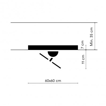 Ventilador de techo empotrable LED Cubis CCT Dim (32W)