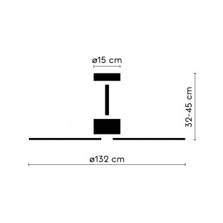 Ventilador LED Alma 132 Blanco 3 Aspas CCT Dim (6.5W)