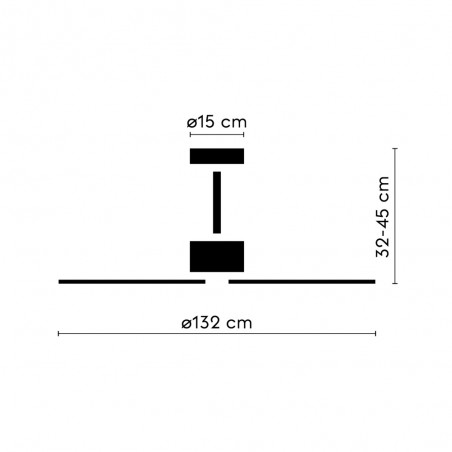 Ventilador LED Alma 132 Blanco 5 Aspas CCT Dim (6.5W)