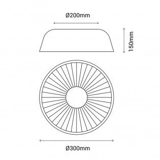Plafón de techo LED Victoria 30 CCT (12W)