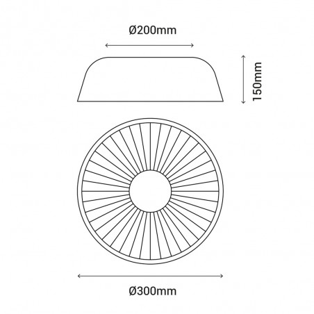 Plafón de techo LED Victoria 30 CCT (12W)