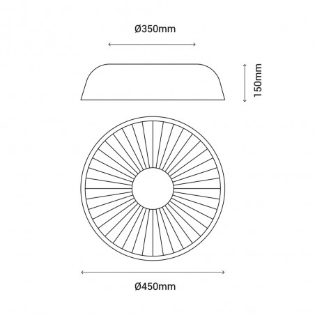 Plafón de techo LED Victoria 45 CCT (16W)