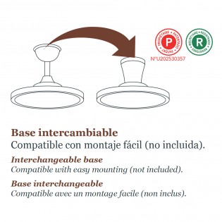 Ventilador LED aspas retráctiles Miso Evo Mini Negro CCT Dim (46W)