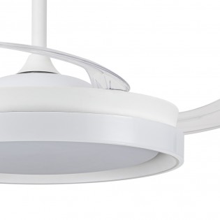 Ventilador LED con aspas retráctiles Nestera Eco Blanco CCT Dim (45W)