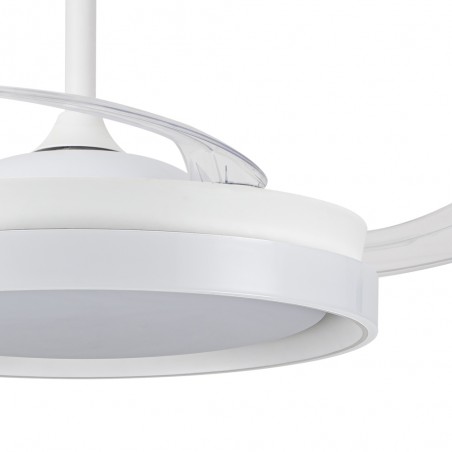 Ventilador LED con aspas retráctiles Nestera Eco Blanco CCT Dim (45W)