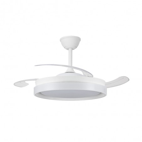 Ventilador LED con aspas retráctiles Nestera Eco Blanco CCT Dim (45W)