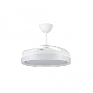 Ventilador LED con aspas retráctiles Nestera Eco Blanco CCT Dim (45W)