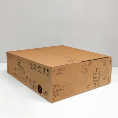 Ventilador LED con aspas retráctiles Nestera Eco Blanco CCT Dim (45W)