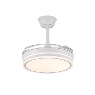 Ventilador LED aspas retráctiles Miso Evo Mini Blanco CCT Dim (46W)