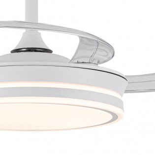 Ventilador LED aspas retráctiles Miso Evo Mini Blanco CCT Dim (46W)