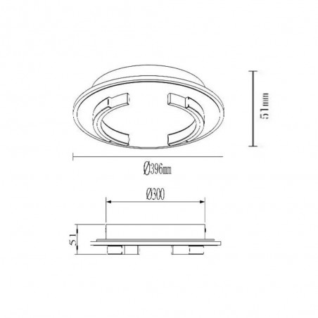Plafón de techo LED Andreas Round (30W)