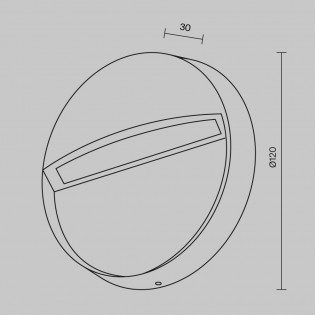 Aplique de pared de exterior LED Mane Round (3W)