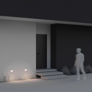 Aplique de pared de exterior LED Mane Round (3W)