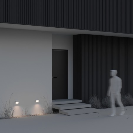 Aplique de pared de exterior LED Mane Square (3W)