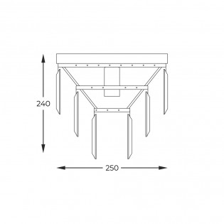 Plafón de techo Amedeo