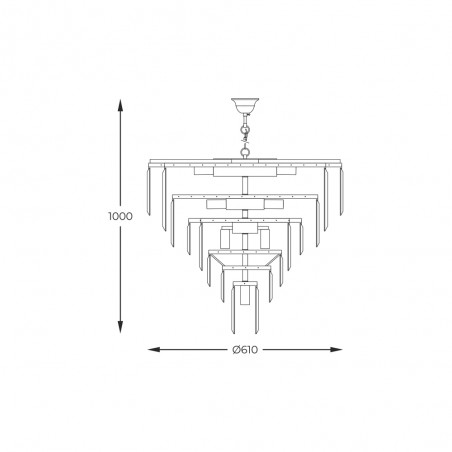 Lámpara colgante Versailles (20 Luces)
