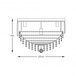 Plafón de techo Charlotte (7 Luces)