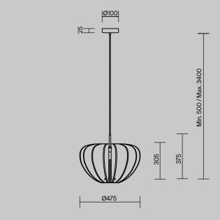 Lámpara colgante Cambio