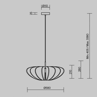 Lámpara colgante Cambio III