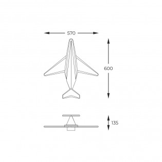 Aplique de pared infantil LED Sky (24W)