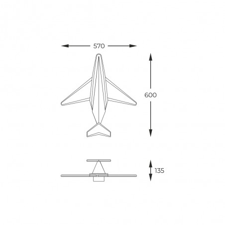 Aplique de pared infantil LED Sky (24W)