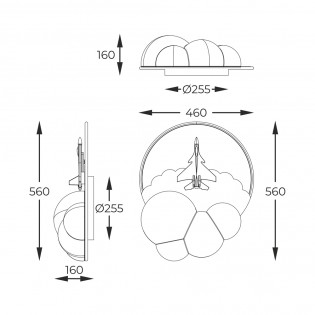 Plafón de techo infantil LED Focus Avión (37W)