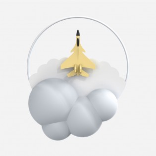 Plafón de techo infantil LED Focus Avión (37W)