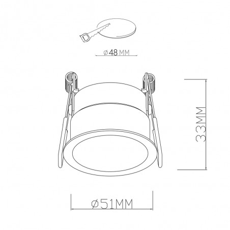 Empotrable de techo redondo GU10 PAR11