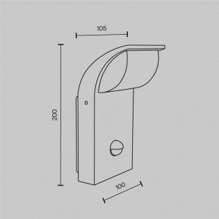 Aplique de exterior LED con sensor Stock (12W)