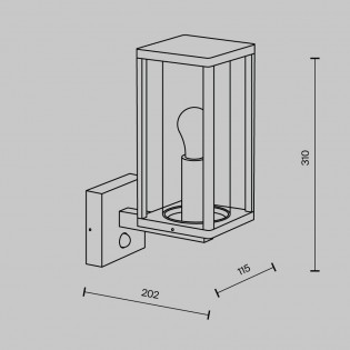 Aplique de exterior con sensor de movimiento Cell