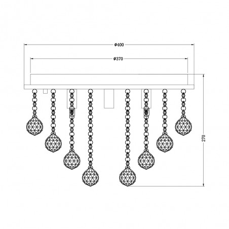 Plafón de techo Rangel (5 luces)