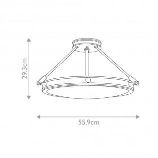 Semi plafón de techo Collier M