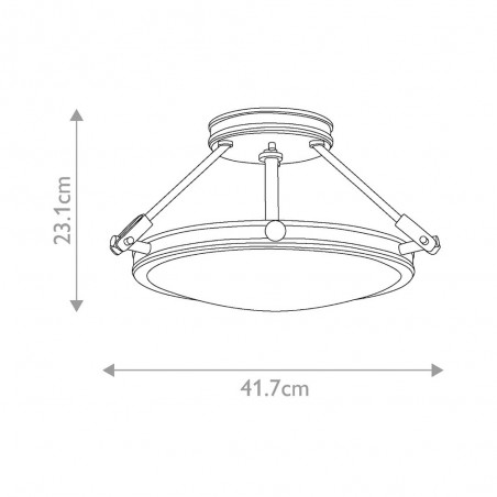 Semi plafón de techo Collier S