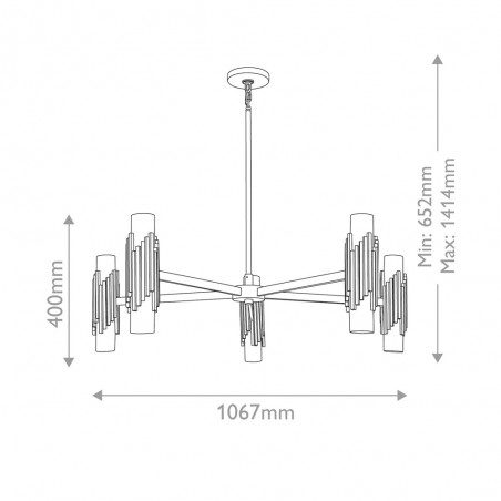 Lámpara colgante Marvele (10 luces)