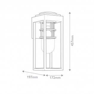 Aplique de pared para exterior Hone M