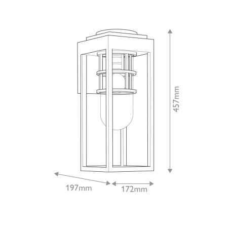 Aplique de pared para exterior Hone M