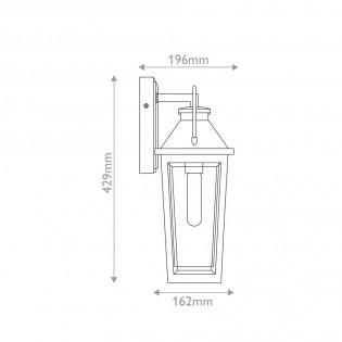 Aplique de pared de exterior Buckley M