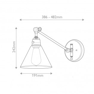 Aplique de pared Arti Cristal